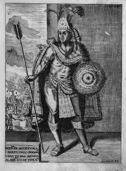 Moctezuma II, 1715 by Antonio de Solis (Wikipedia)