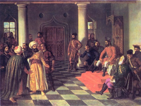Utusan Sultan Mehmed II di Kastil Vlad Dracul (Wikipedia)